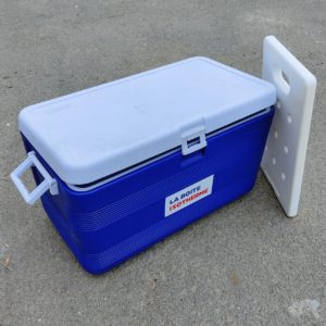 coffre isotherme, glacière + pain de glace 40x 42x 70cm