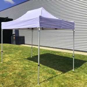 Barnum, tente pliante toile blanche 380gr structure Aluminium 3m x 2m