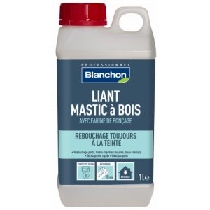 Liant, mastic à bois avec farine de ponçage 1L Naturel