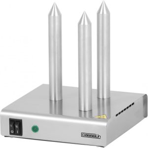 Chauffe-pains pour pains à hot-dog 3 plots