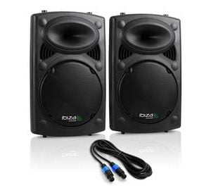 Pack Sono, NJD 125w Mono 4-input Microphone Mixer Amplifier + 2 Enceintes IBIZA SLK10