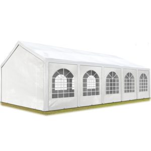 Tonnelle, tente de réception 4 x 10 m blanche 500gr/m2