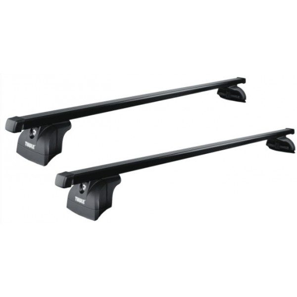 Barres De Toit Peugeot Partner 2019-2022 - Modèle FLY 3 Barres Noires - Porte-Bagages Voiture